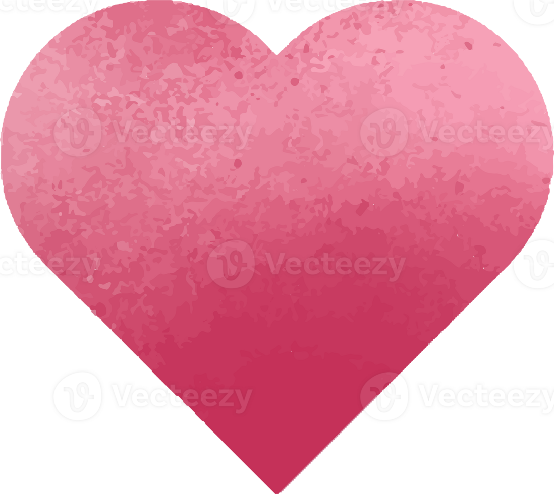 Heart shape in pink watercolor painting, valentine's day decoration png