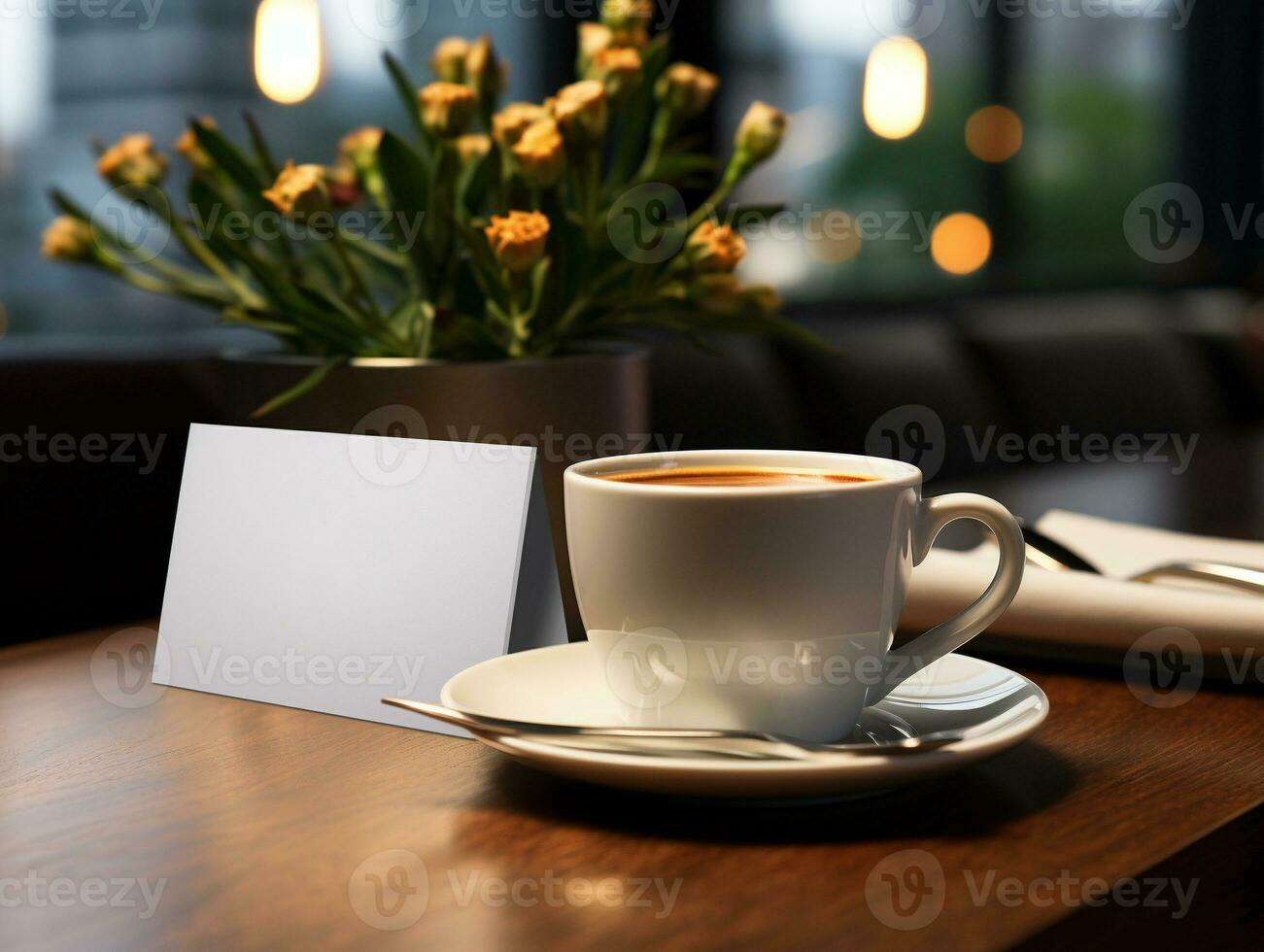 Ai Generated A blank business card photo