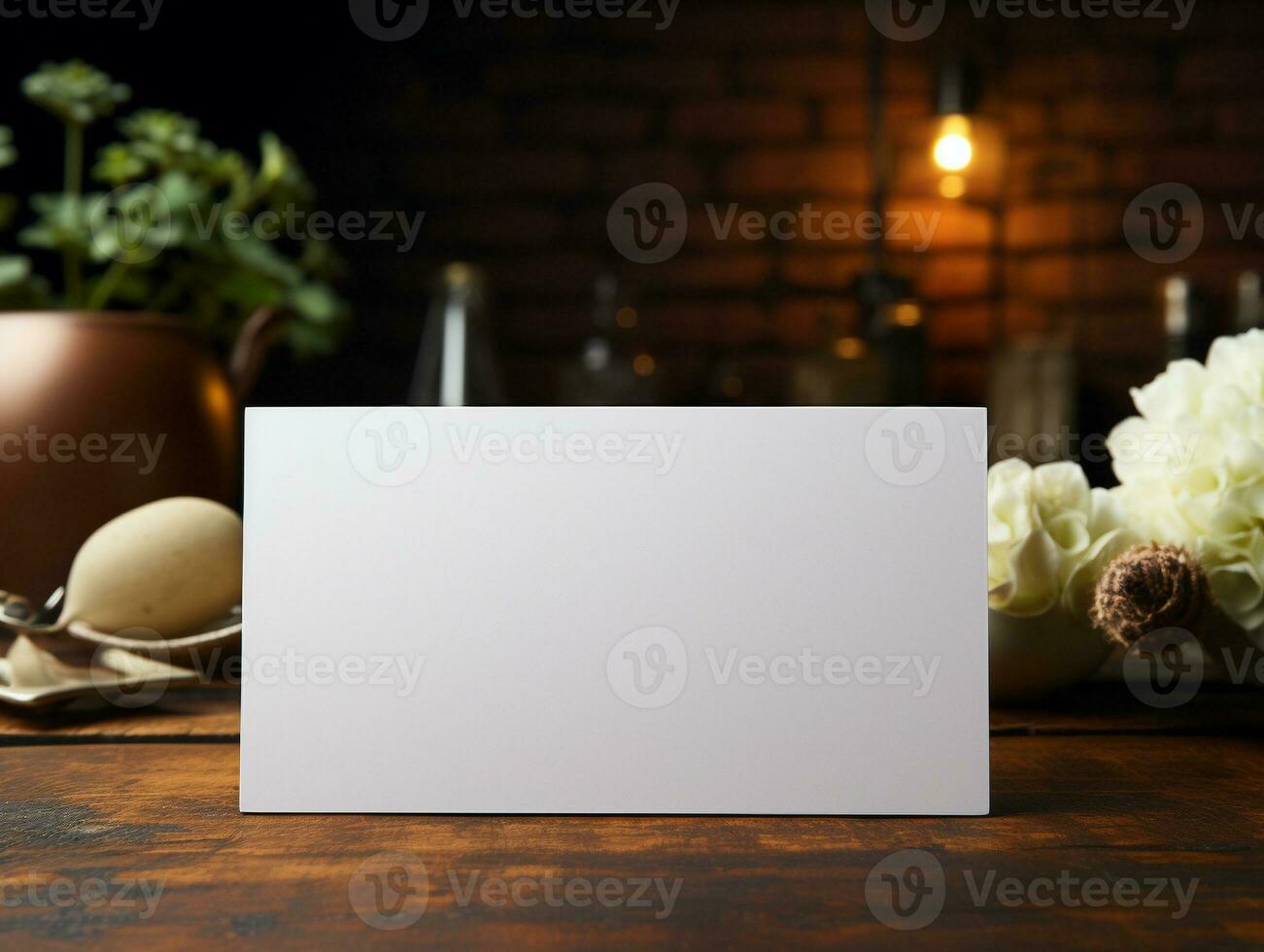 Ai Generated A blank business card photo