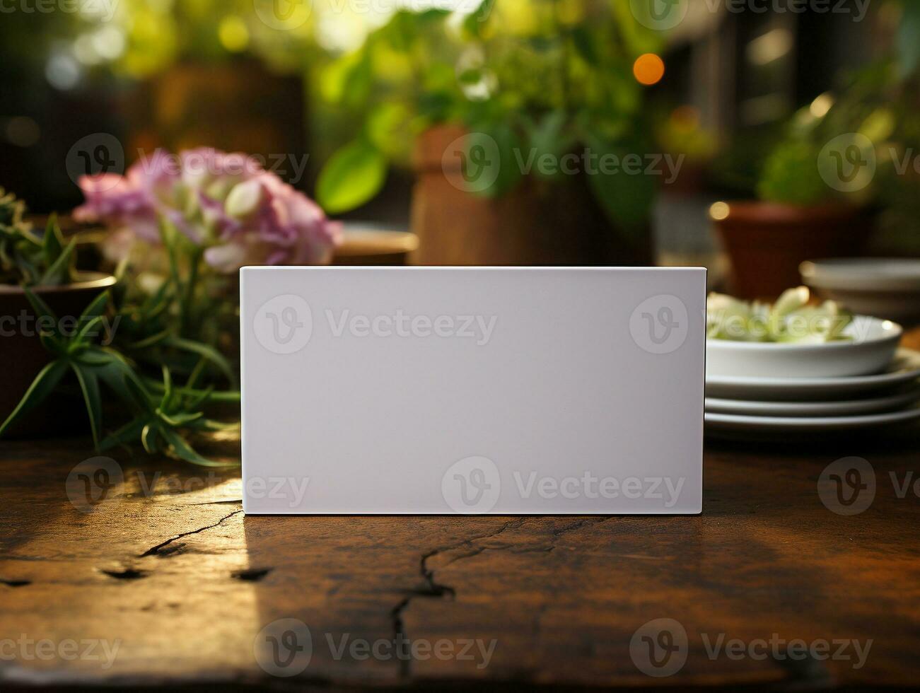 Ai Generated A blank business card photo