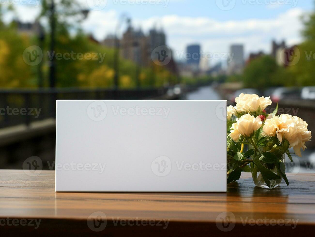 Ai Generated A blank business card photo