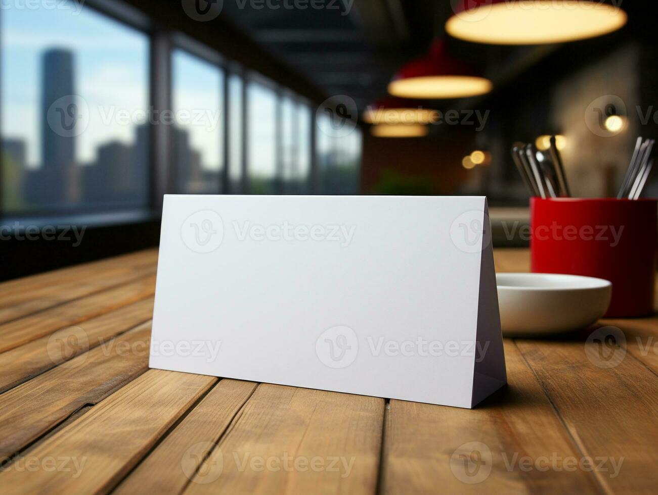 Ai Generated A blank business card photo