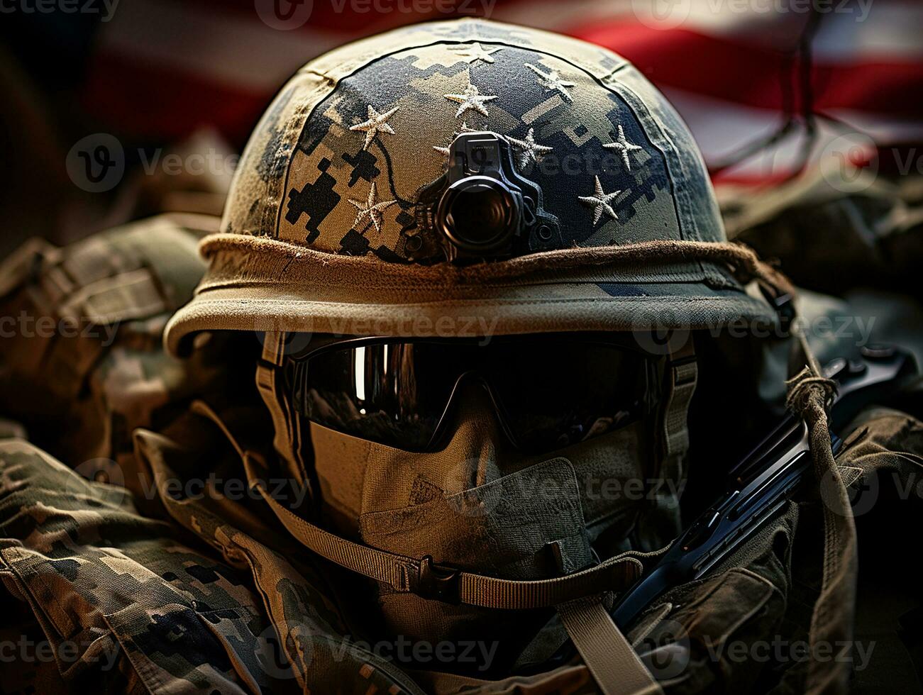 Ai Generated USA American military army photo