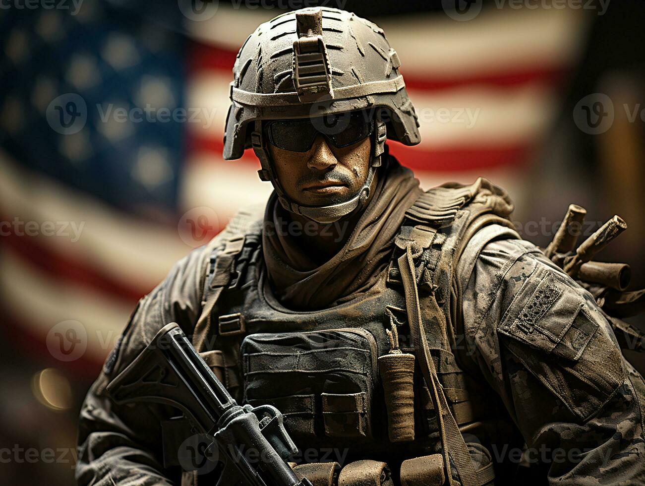 Ai Generated USA American military army photo