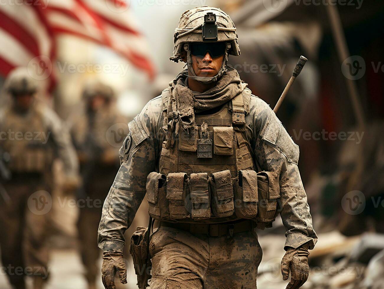 Ai Generated USA American military army photo