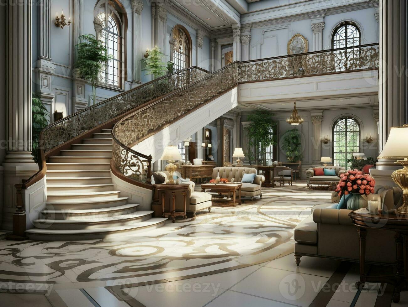 Ai Generated House decoration living room photo