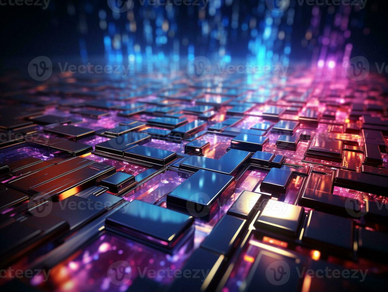 Ai Generated Abstract technologhy internet ai style background photo