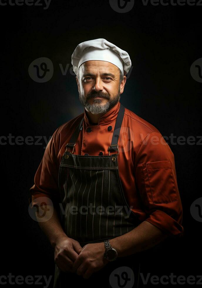 ai generado profesional restaurante cocinero foto