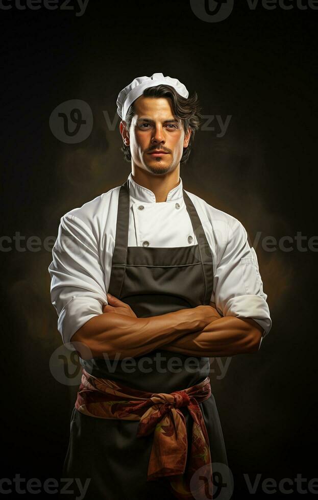 Ai Generated Professional restaurant chef photo