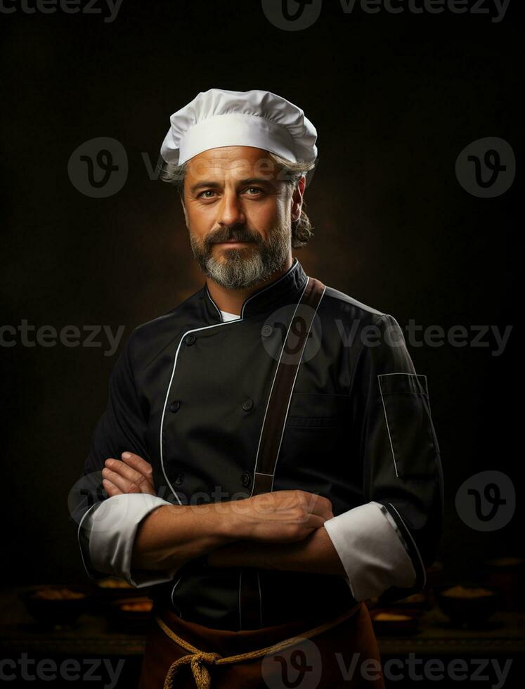 Ai Generated Professional restaurant chef photo