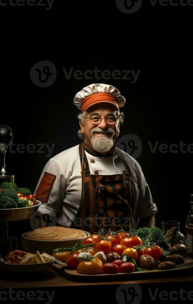 Ai Generated Professional restaurant chef photo