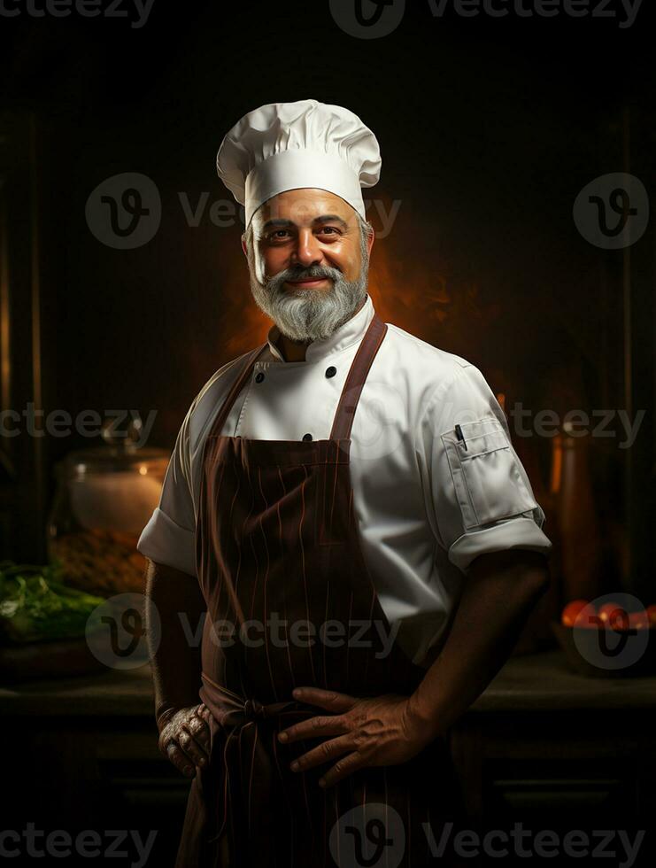 Ai Generated Professional restaurant chef photo