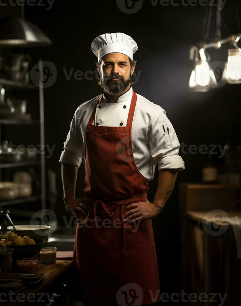 Ai Generated Professional restaurant chef photo