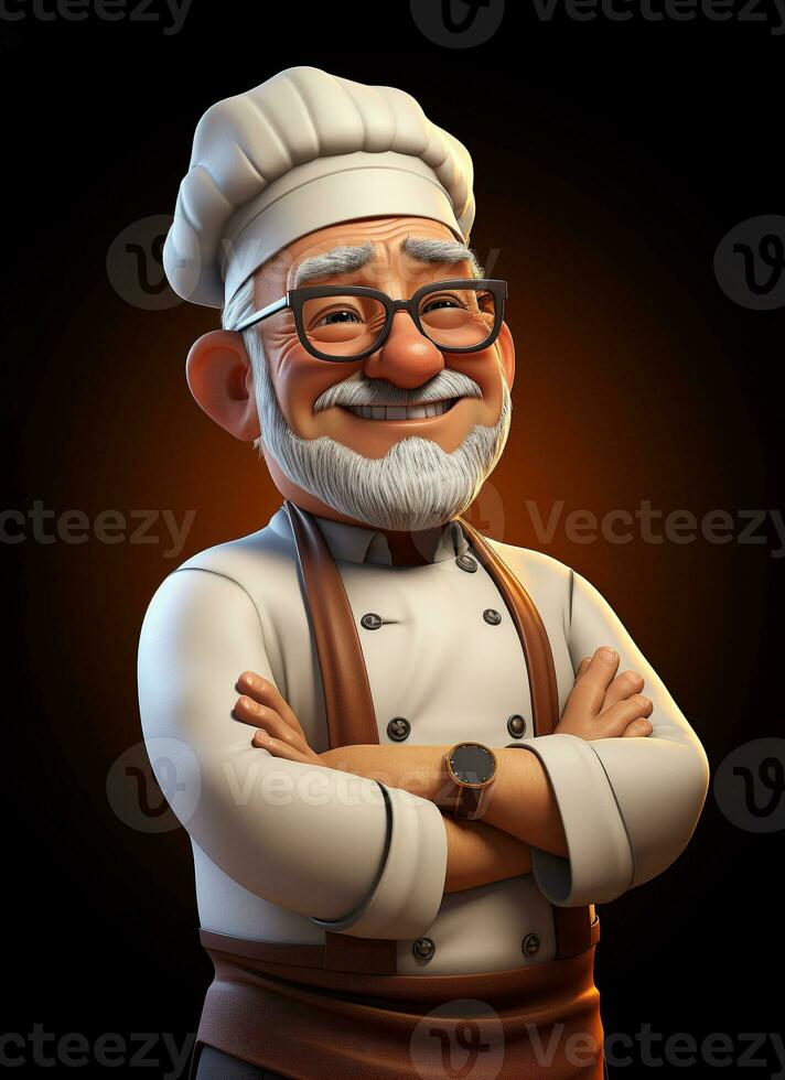 Ai Generated Professional restaurant chef photo