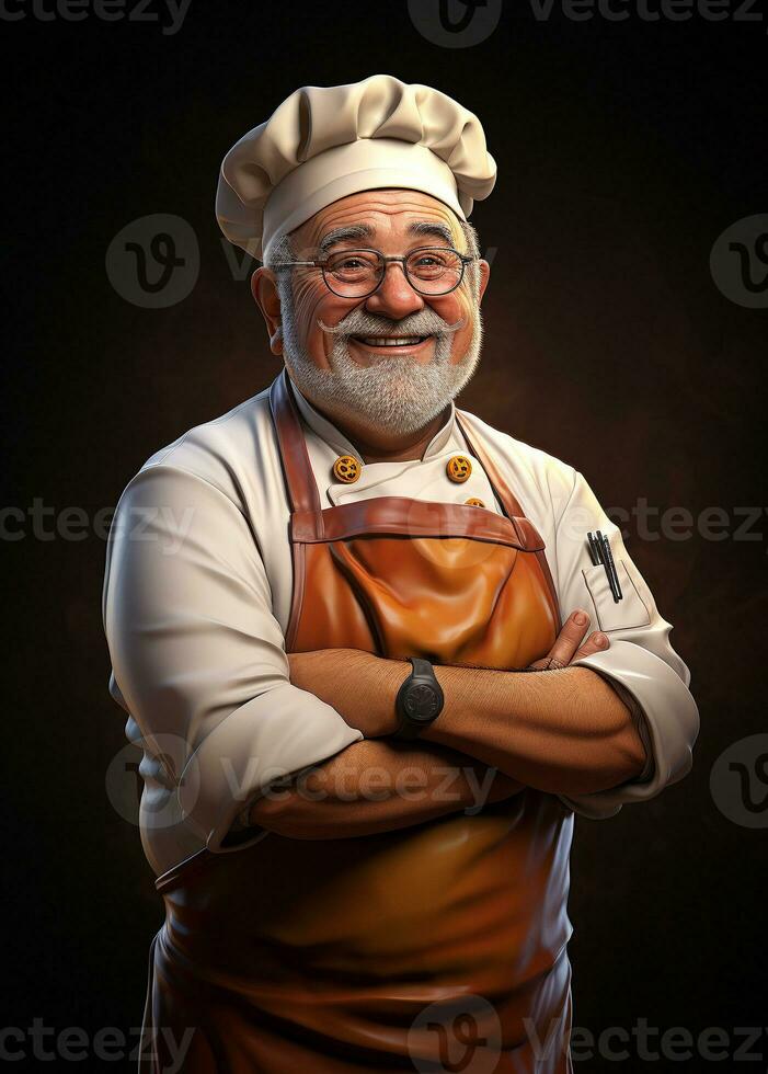 Ai Generated Professional restaurant chef photo