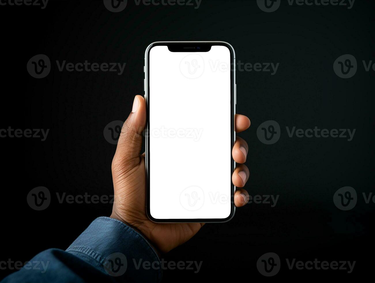 Ai Generated blank screen smartphone photo
