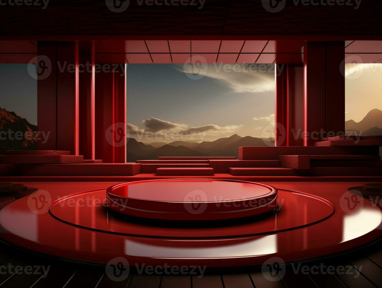 AI Generated product podium showcase photo