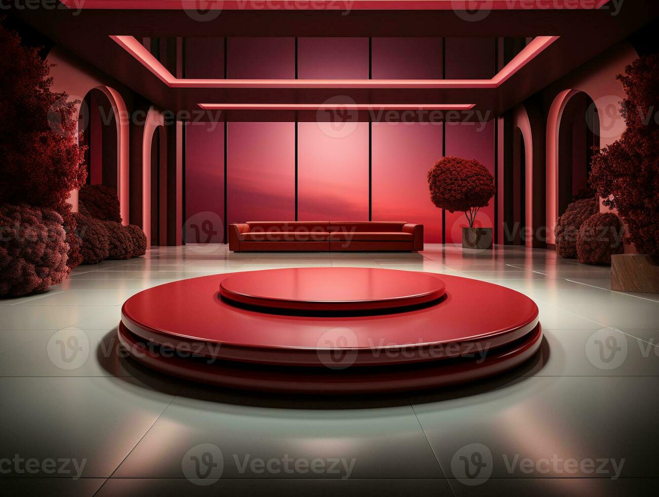 AI Generated product podium showcase photo