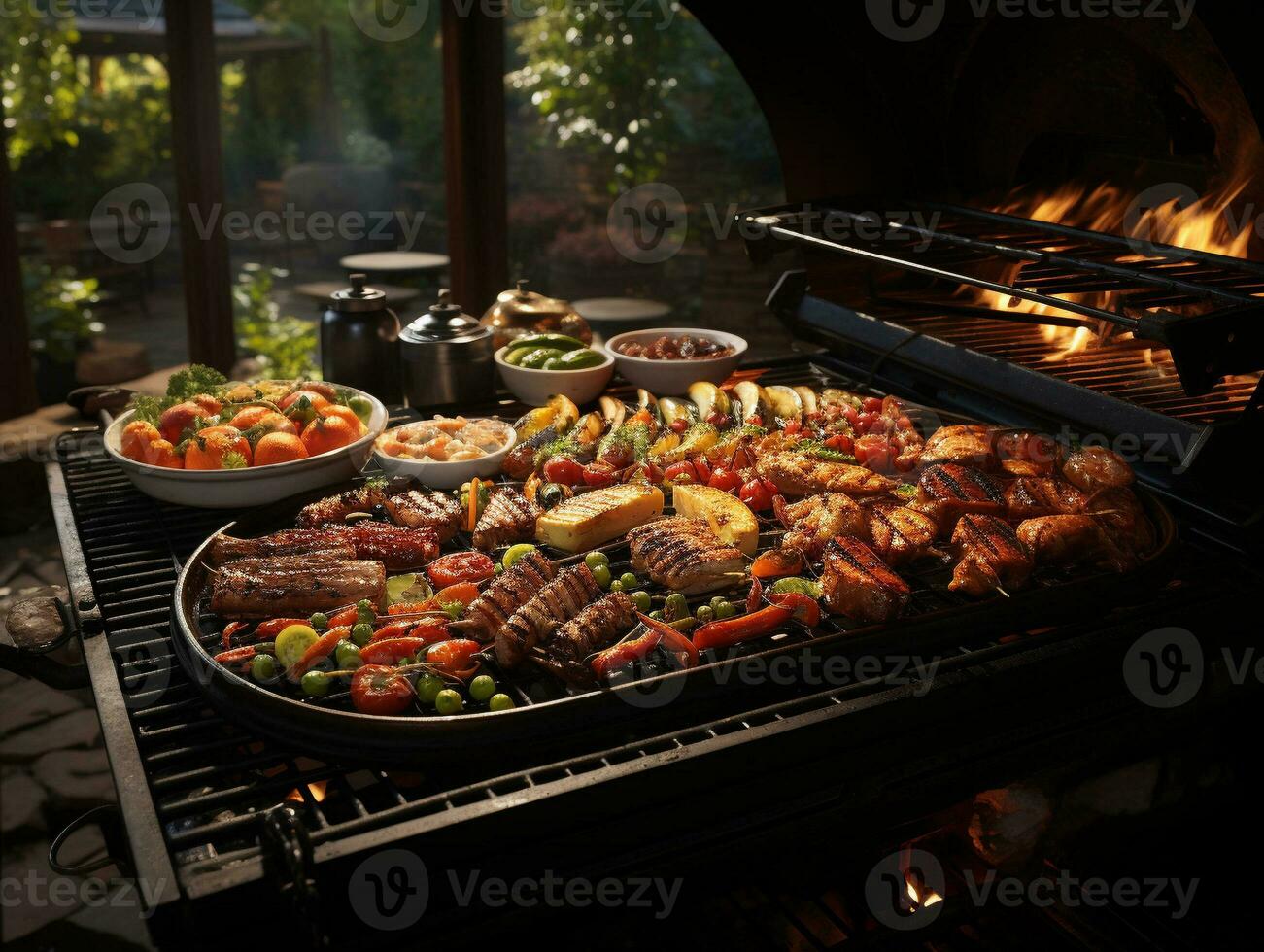 AI Generated Barbeque steak food photo