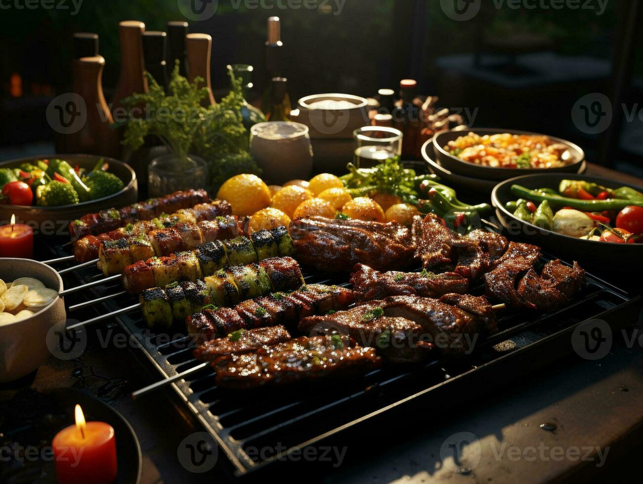 AI Generated Barbeque steak food photo