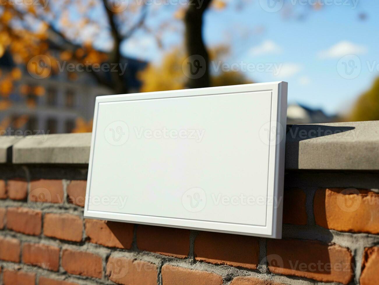 AI Generated A blank shop sign photo