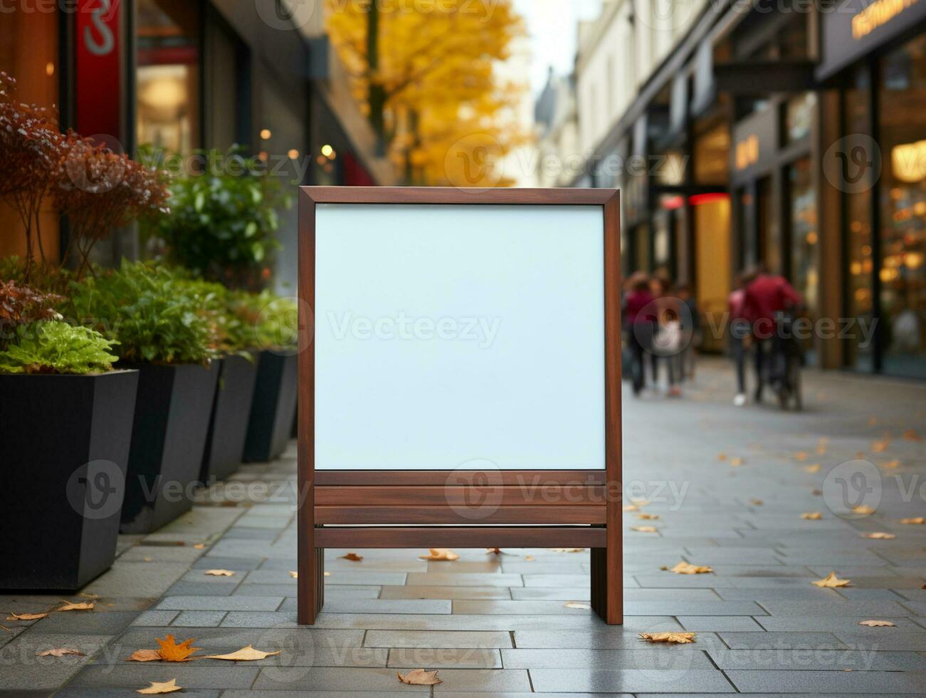 AI Generated A blank shop sign photo