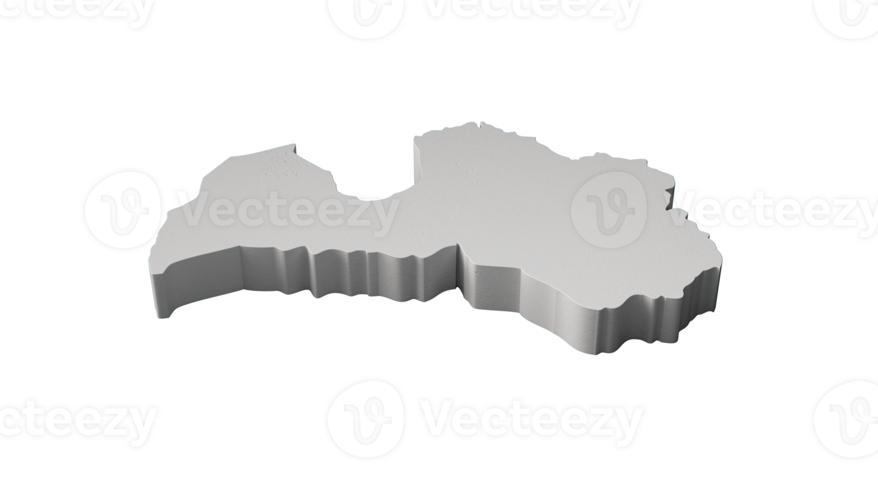 Latvia 3D map Geography Cartography and topology 3D illustration png