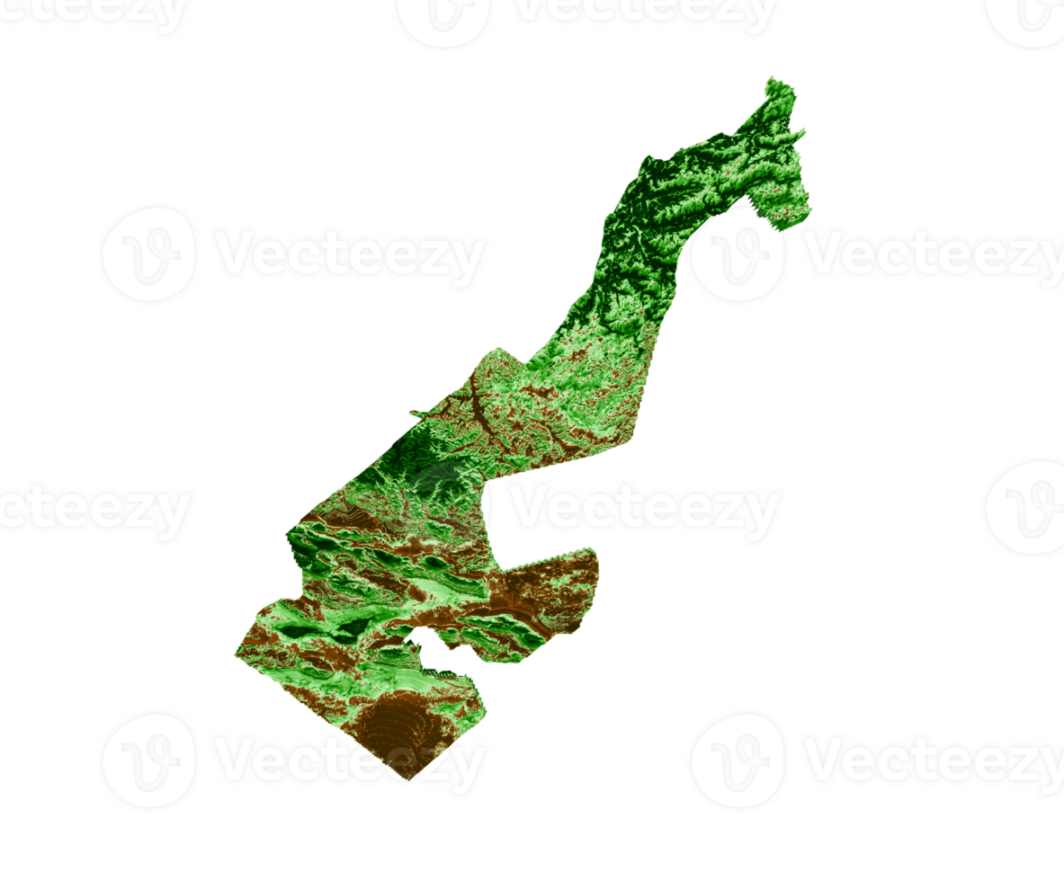 Monaco Topographic Map 3d realistic map Color 3d illustration png