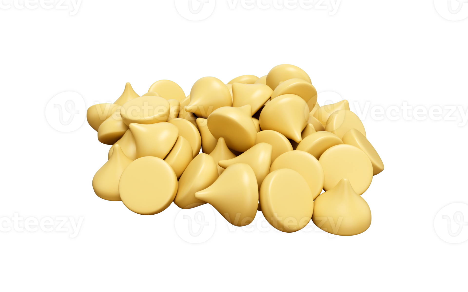 White Chocolate Chips 3d Illustration 30549279 PNG white-chocolate-chips-3d-illustration-30549279-png