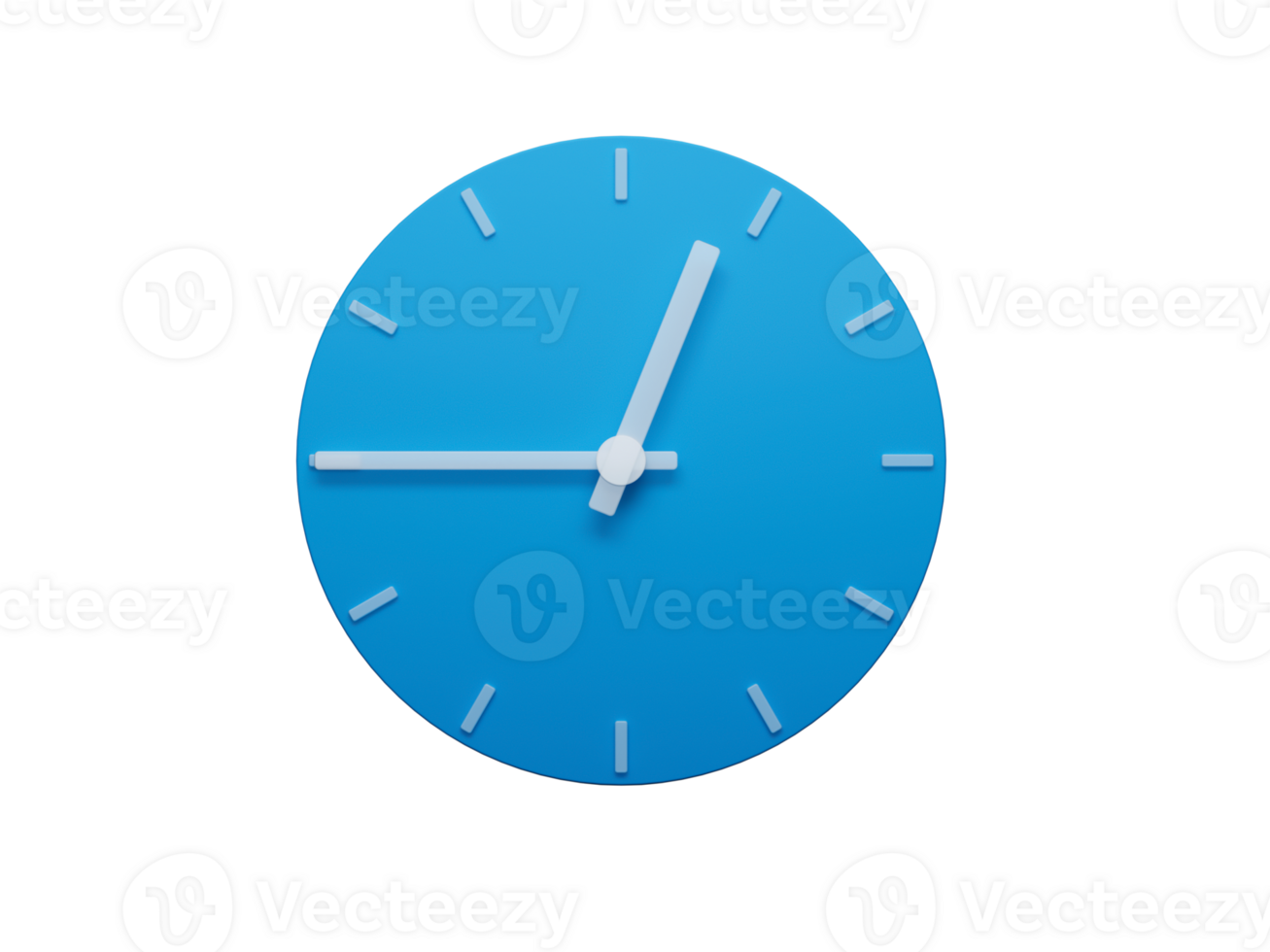 Minimal Clock time Twelve Forty Five 3d illustration png