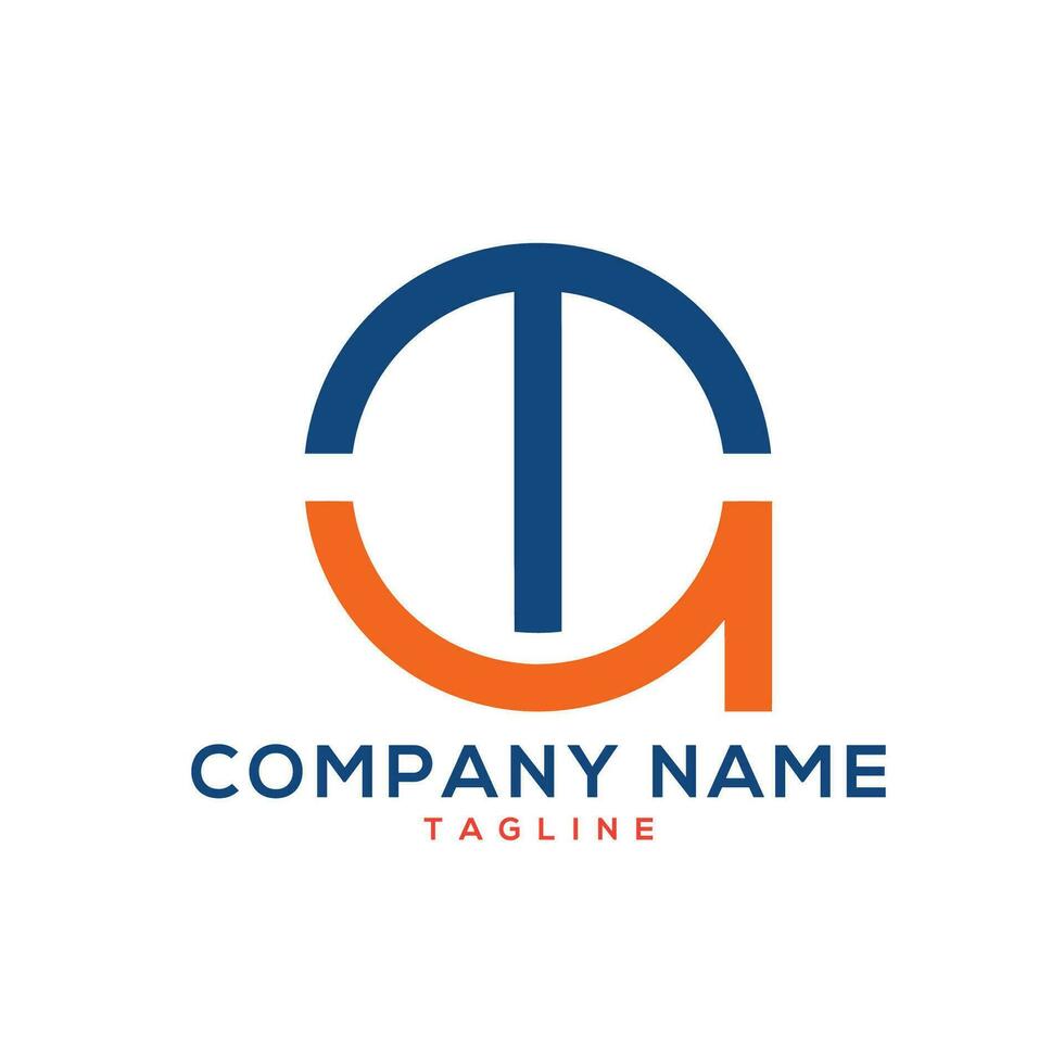 ta typography logo design vector
