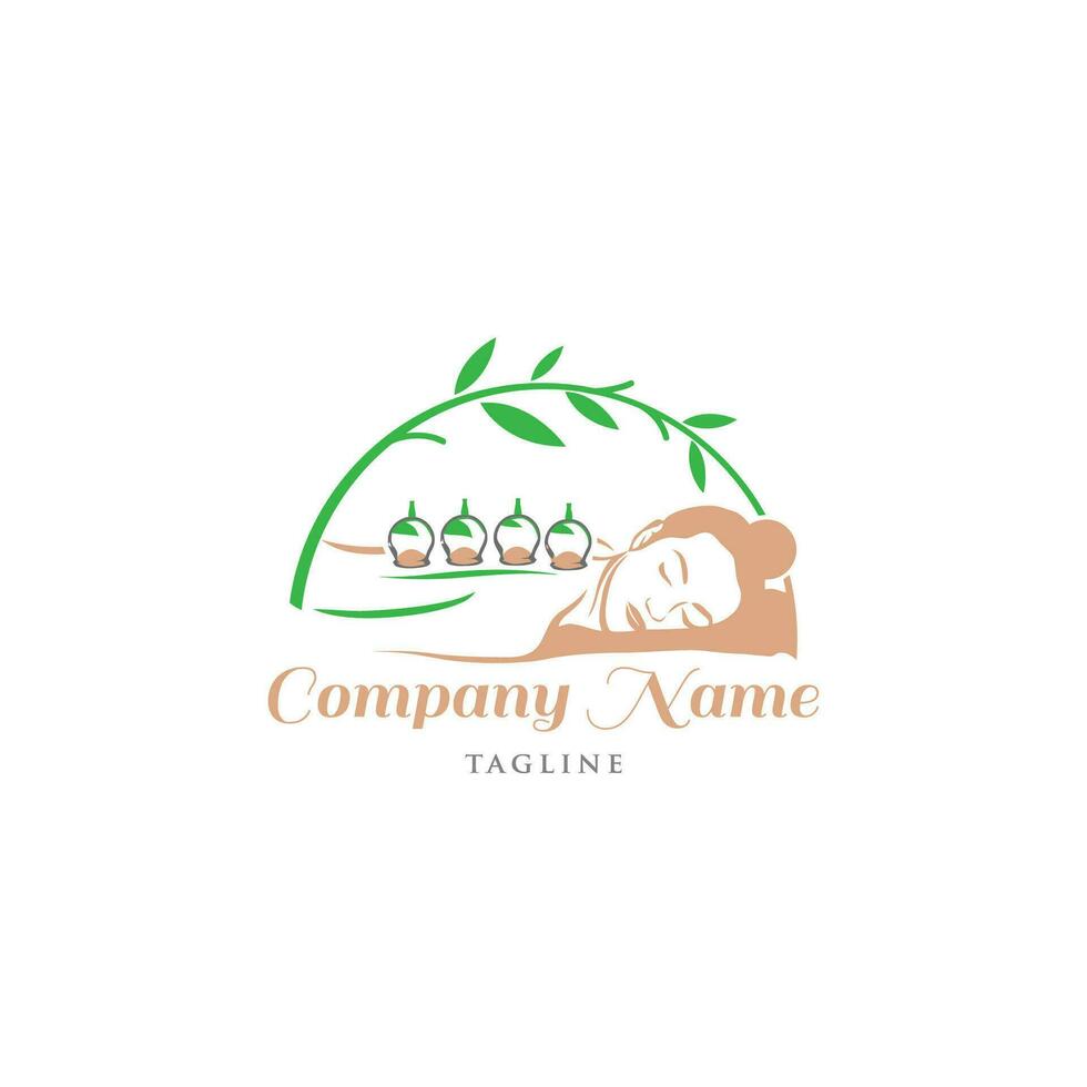 wellness spa therapy logo design vector