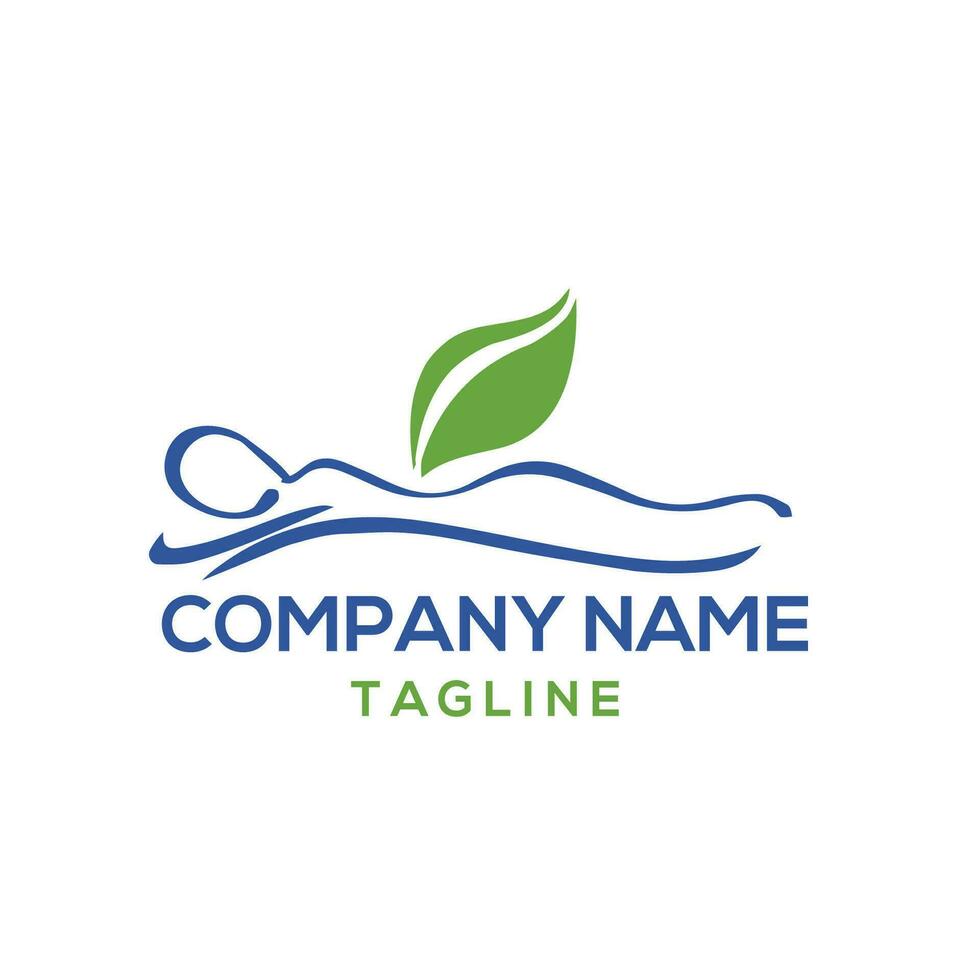 wellness spa therapy logo design vector
