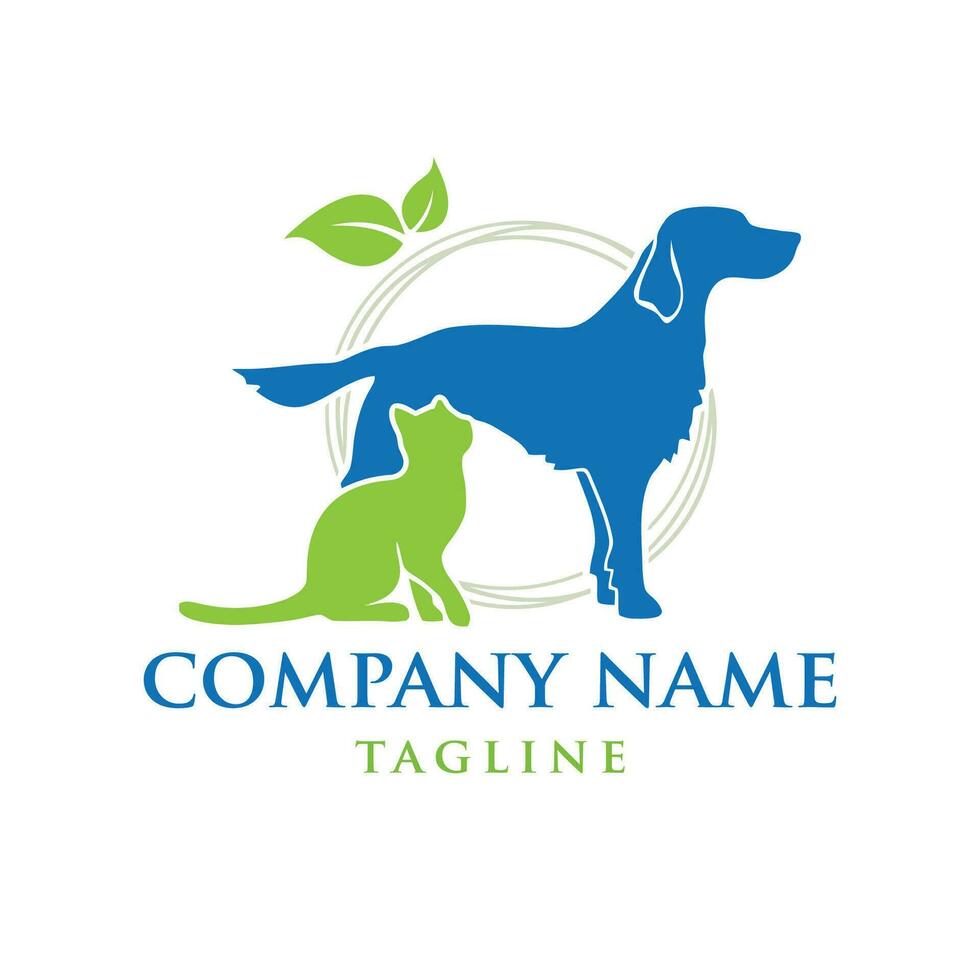 dog animal logo design vector