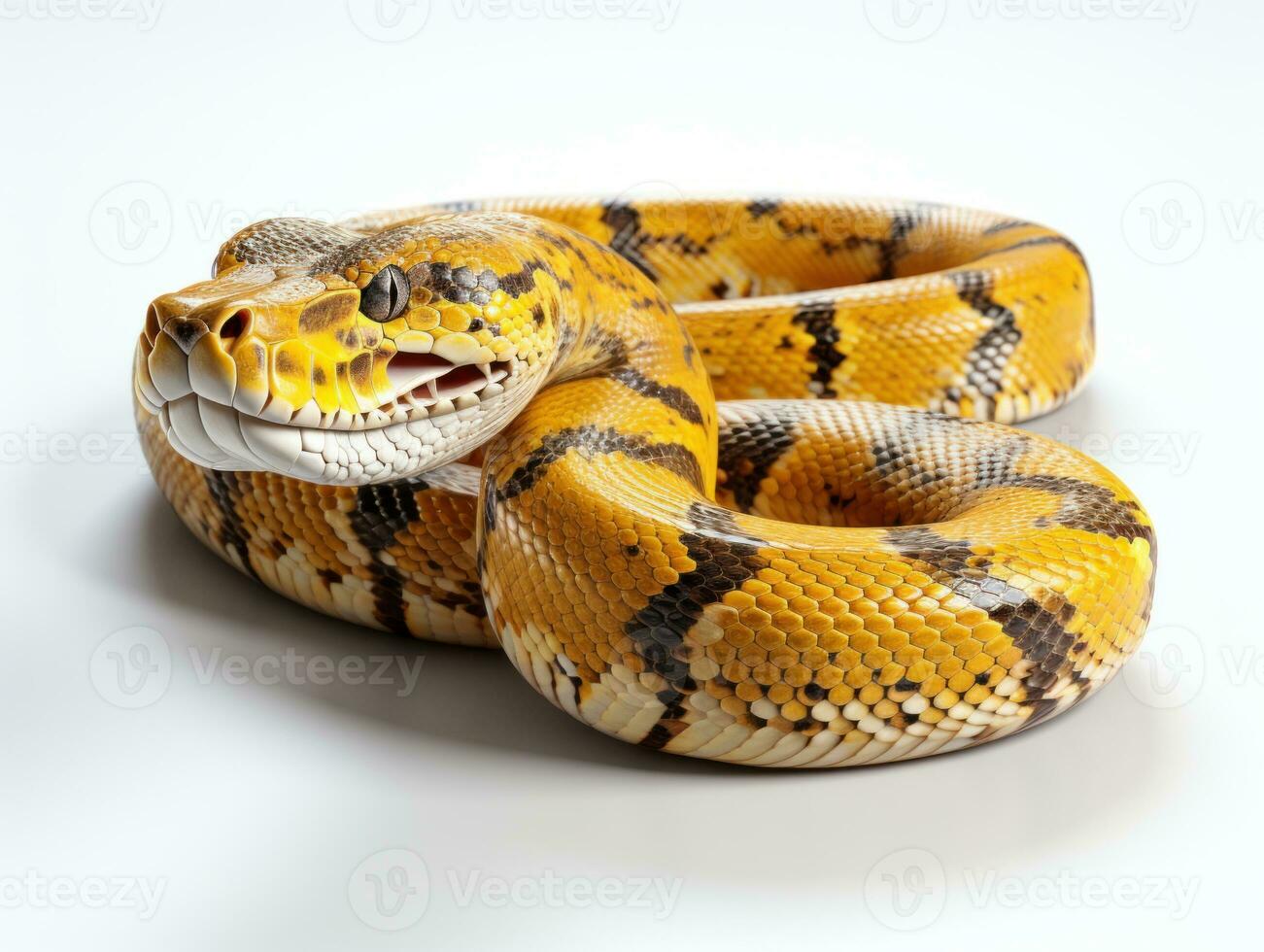 Yellow boa constrictor snake isolated on white background with clipping  path. AI Generative 30550023 Stock Photo at Vecteezy