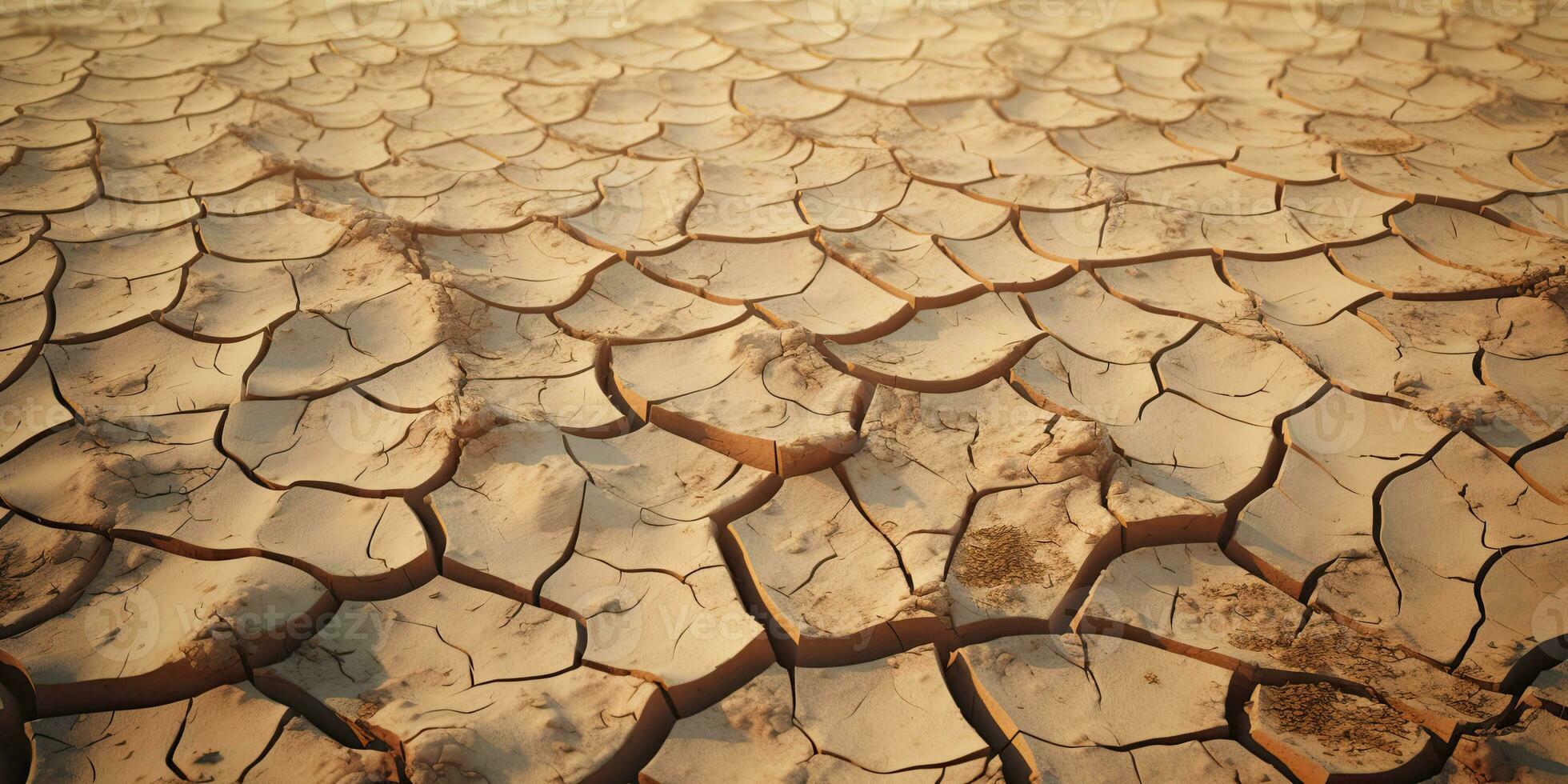 Dry cracked earth background. Global warming and climate change concept. AI Generative photo