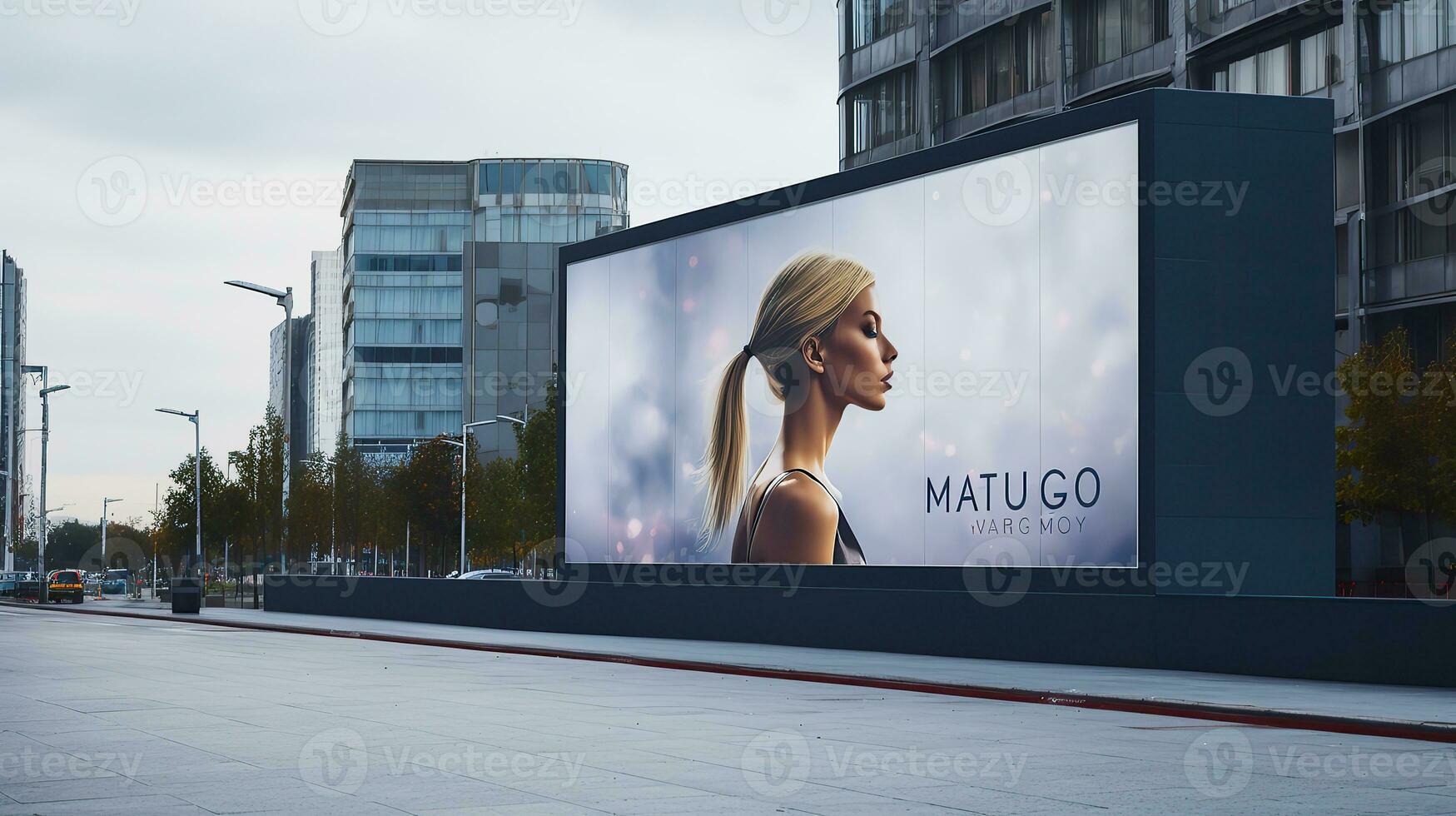 Large blank billboard photo