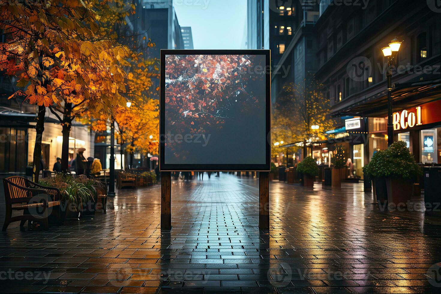 Large blank billboard photo