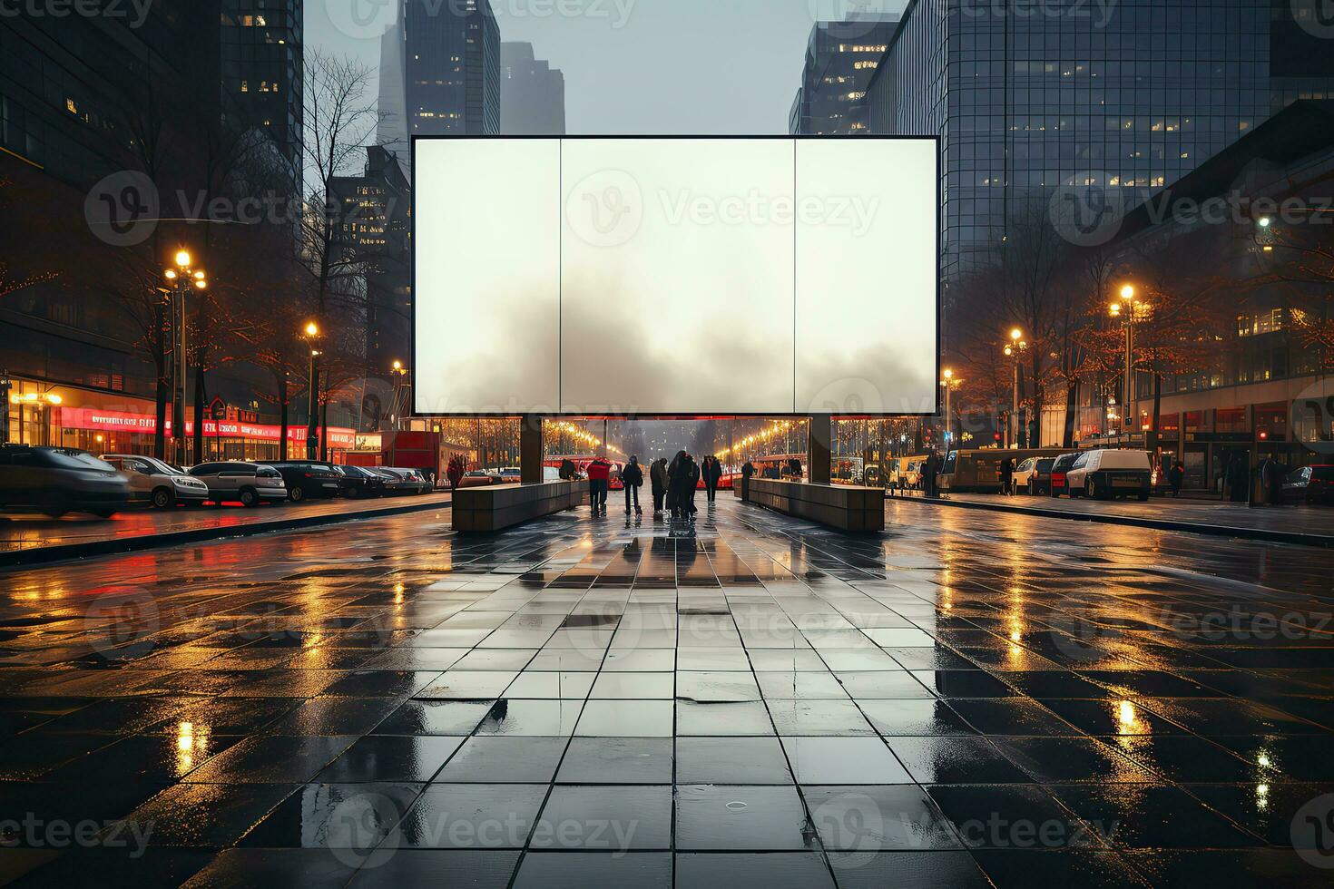 Large blank billboard photo