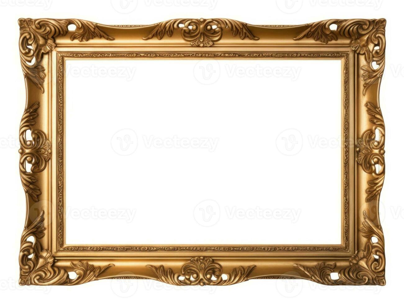 Old antique gold picture frame photo