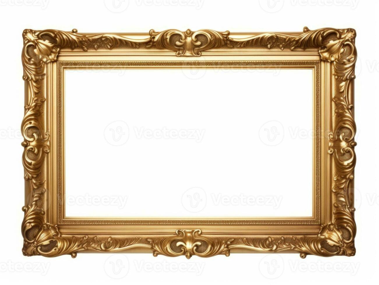 Old antique gold picture frame photo