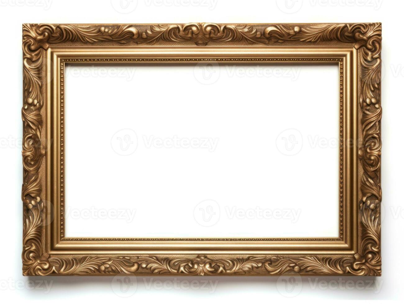 Old antique gold picture frame photo