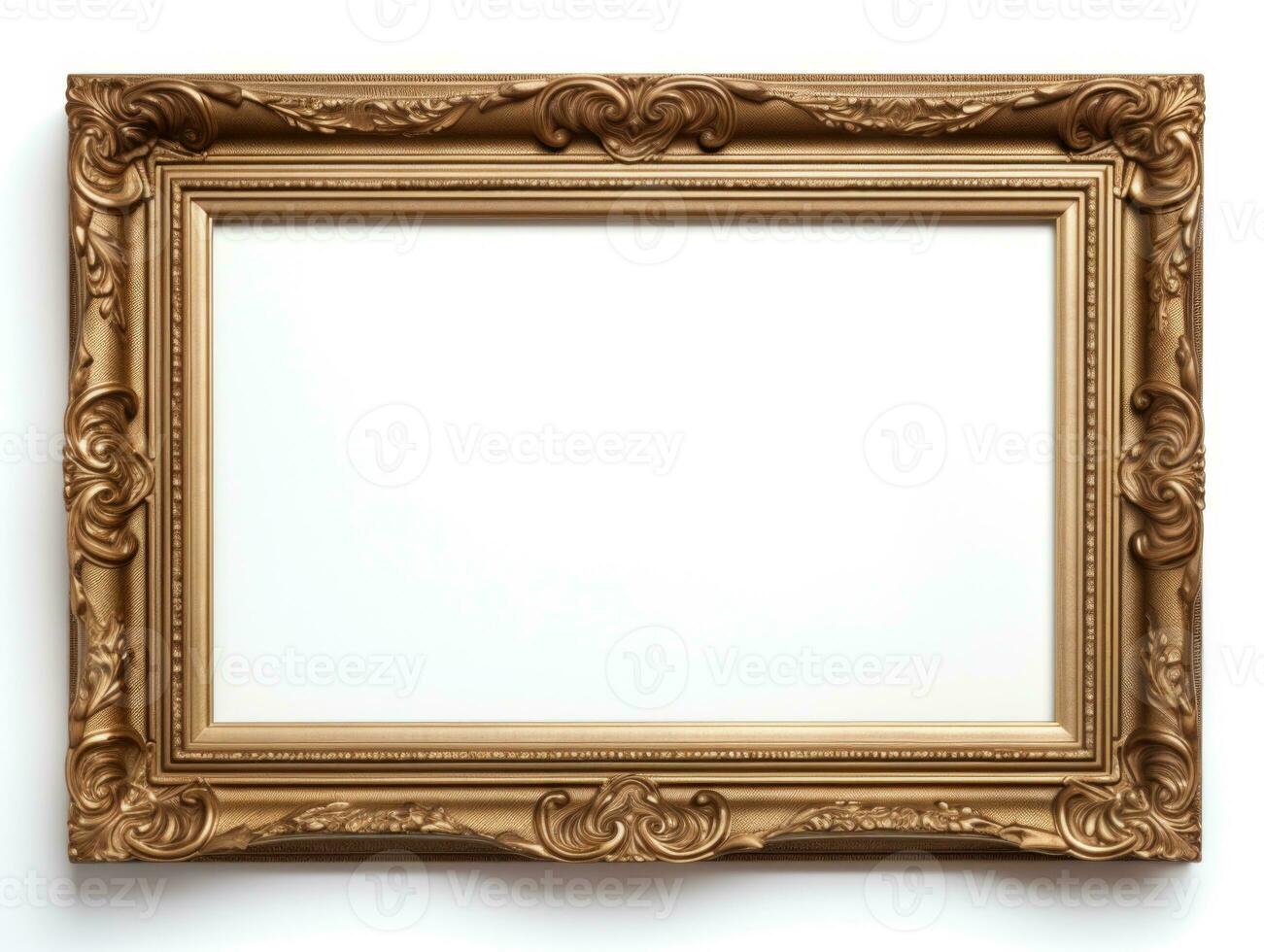 Old antique gold picture frame photo