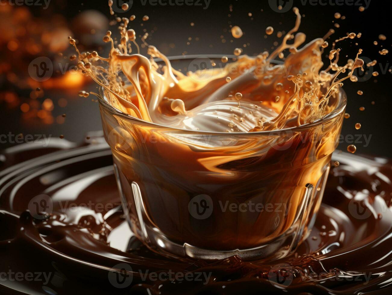 Coffee with splashes photo