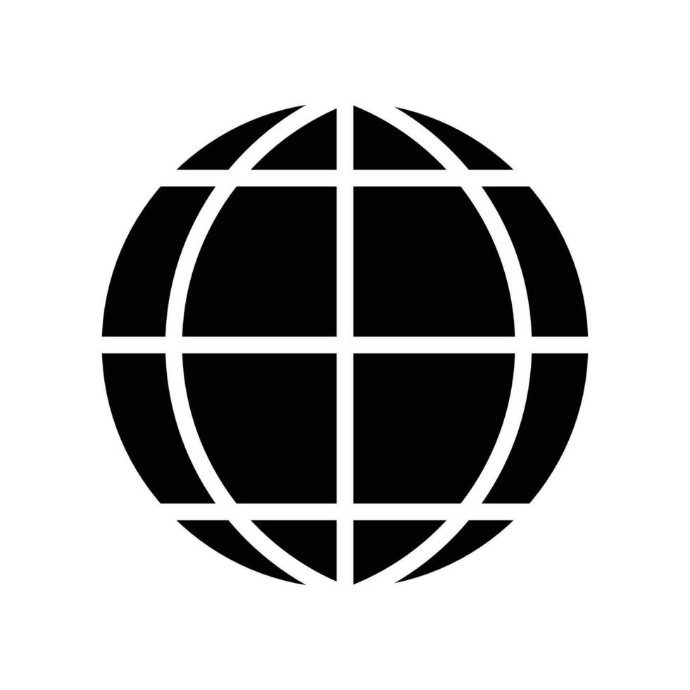 Vector globe icon vector , world wide web symbol icon