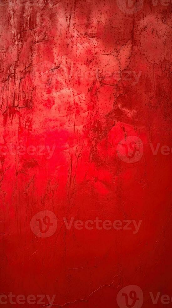 Dirty and weathered red concrete wall background texture. ai generated photo