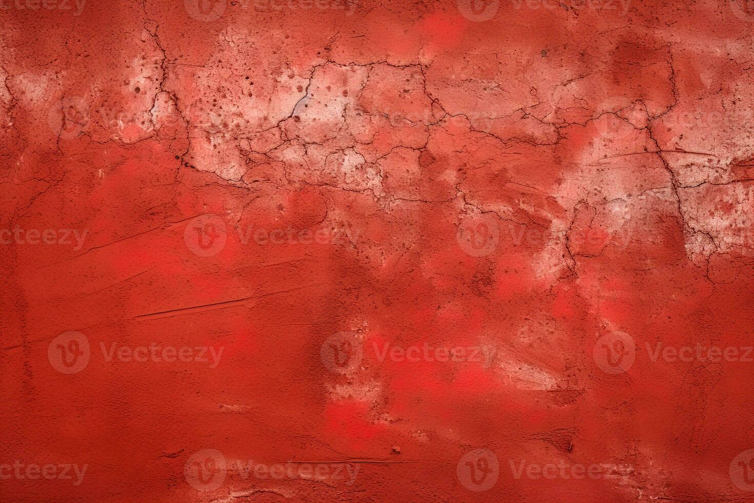 Dirty and weathered red concrete wall background texture. ai generated photo