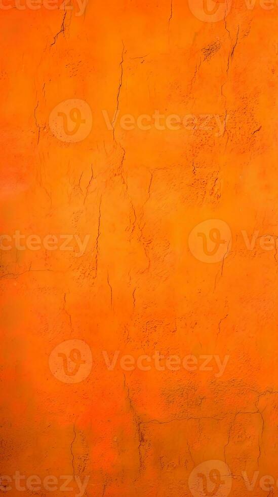 Dirty and weathered orange concrete wall background texture. ai generated photo