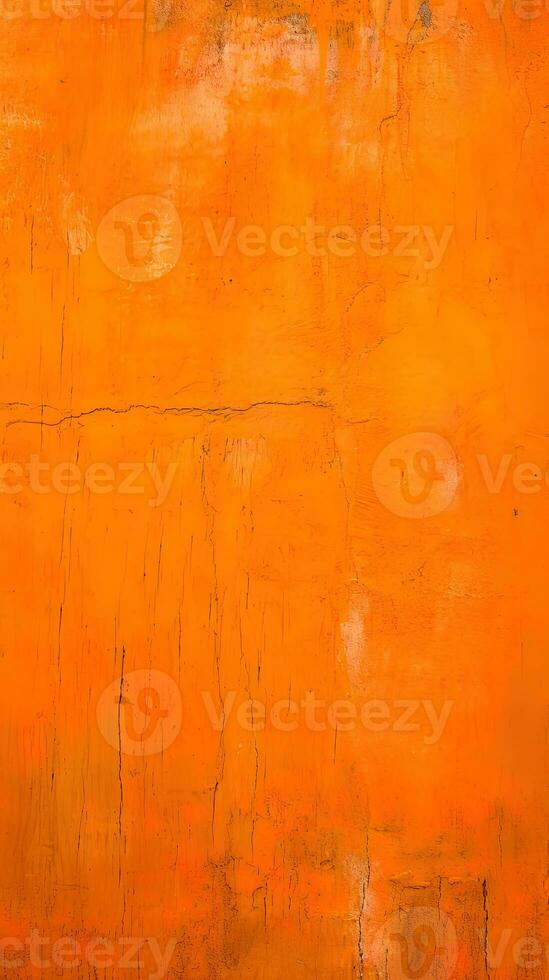 Dirty and weathered orange concrete wall background texture. ai generated photo