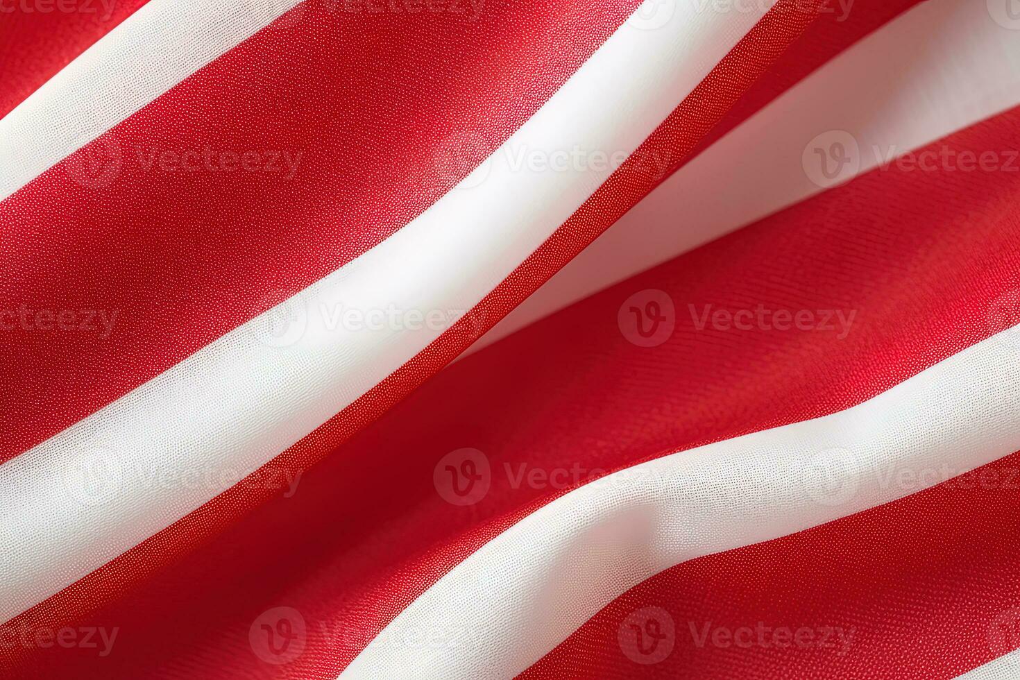 red and white striped fabric texture background. ai generated photo